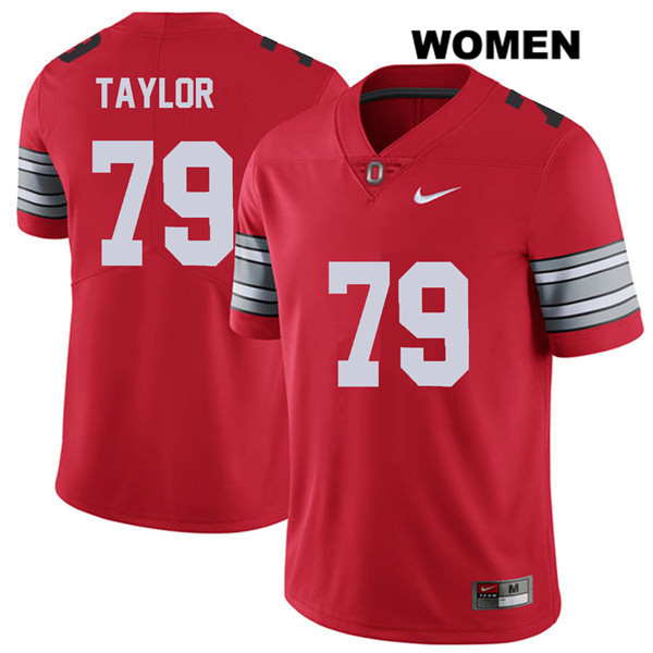 Ohio State Buckeyes Women's Brady Taylor #79 Red Authentic Nike 2018 Spring Game College NCAA Stitched Football Jersey WU19B62RP
